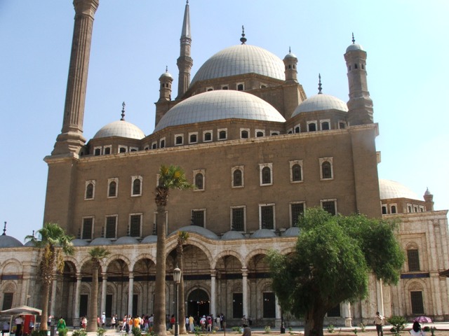 View of one side of the Citidel Mosque above old Cairo.